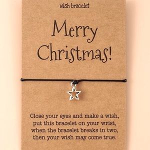 NEW Christmas Holiday Star Make a Wish Charm Bracelet
